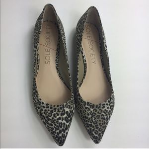 Sole Society Quinn Animal Print Flats